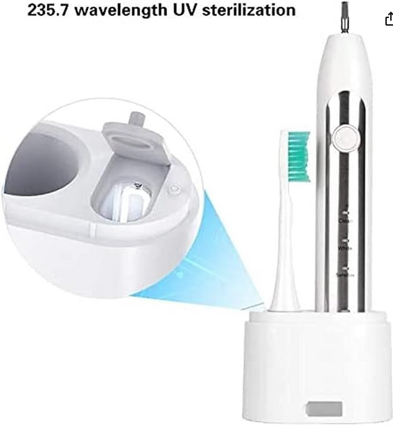 ReLdas Sonic Toothbrush and Cleaning Station Electric Toothbrush with Ergonomic Handle,Dual Speed Settings