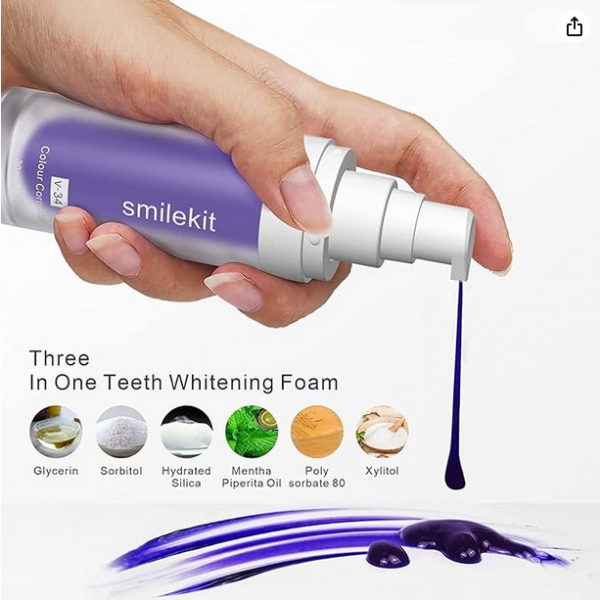 Purple Toothpaste for Teeth whitening, Purple Toothpaste, Purple Teeth Whitening, Tooth Stain Removal, Teeth Whitening Booster, Teeth Whitener